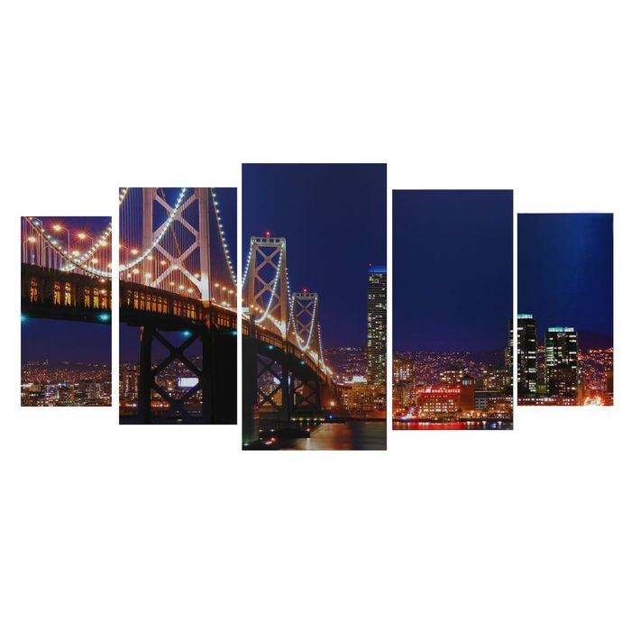 Модульная картина на подрамнике "Мост", 2 — 40×80, 2 — 50×100, 1 — 60×120,120×250 см