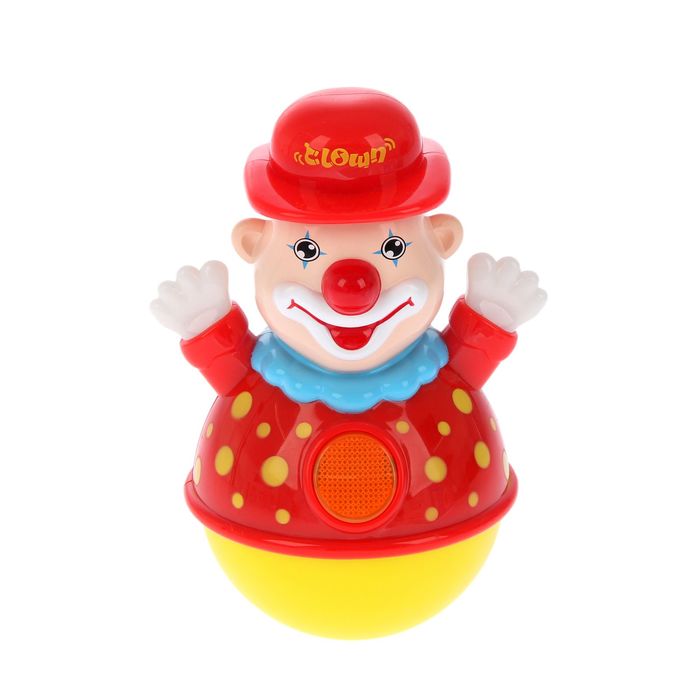 Неваляшка музыкальная «Весёлый клоун», световые эффекты