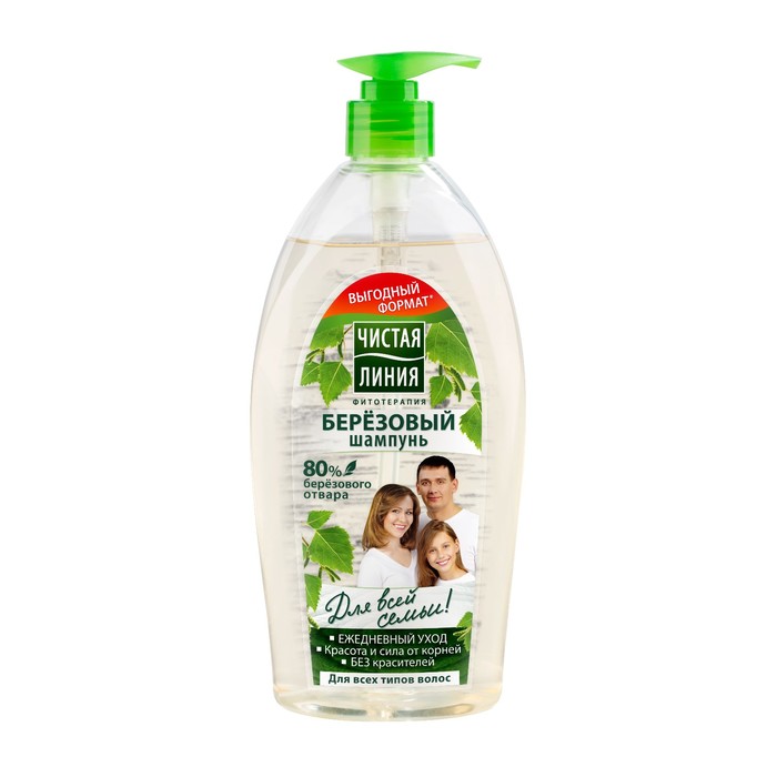 Шампунь для всех типов волос Чистая Линия "Березовый", 750 мл