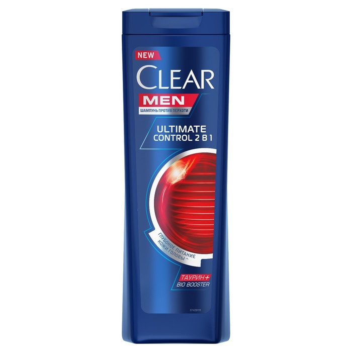 Шампунь и бальзам-ополаскиватель мужской  против перхоти 2в1 Clear Men Ultimate Control, 400 мл   24