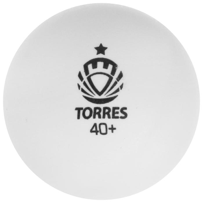 фото Мяч для настольного тенниса torres training, 1 звезда, 40 мм, 6 шт., цвет белый