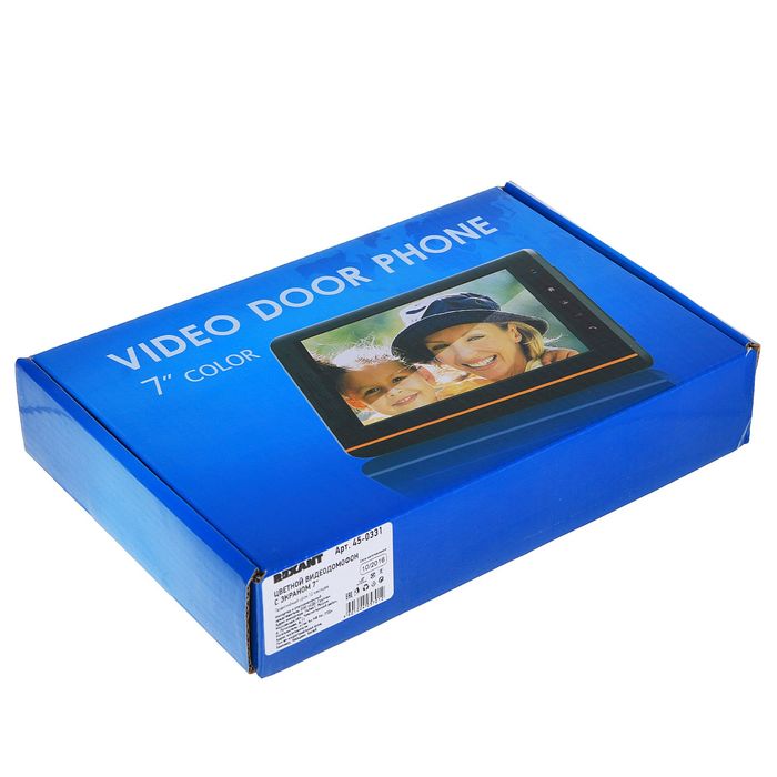 Цветной видеодомофон Rexant 45-0331, 7", hands free, сенсорный, черный