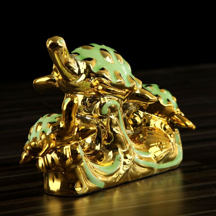 Сувенир керамика "Три черепахи" 14х23х10 см