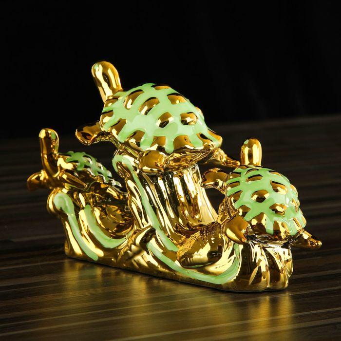 Сувенир керамика "Три черепахи" 14х23х10 см