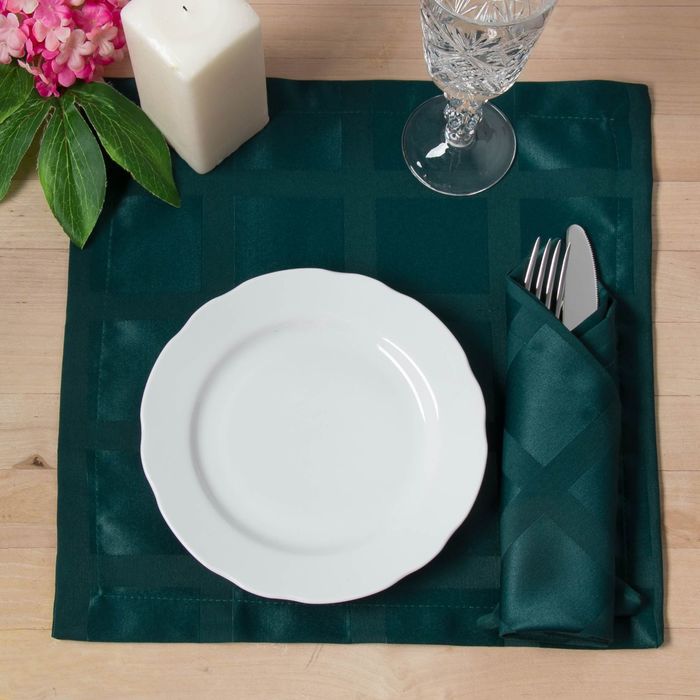 Набор салфеток "Этель" Геометрия 32*32 - 4 шт, цв.зелёный, пл. 192 г/м2, хл с ГМО