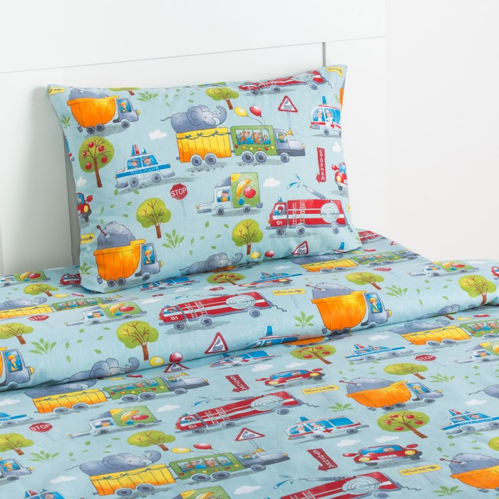 Постельное бельё "Этелька" 1,5 сп Город 143*215 см, 150*214 см, 50*70 см -1 шт, 100% хлопок, бязь 125 г