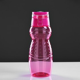 Бутылка для воды спортивная фигурная с поильником и откидной крышкой, 700 мл, микс от Сима-ленд