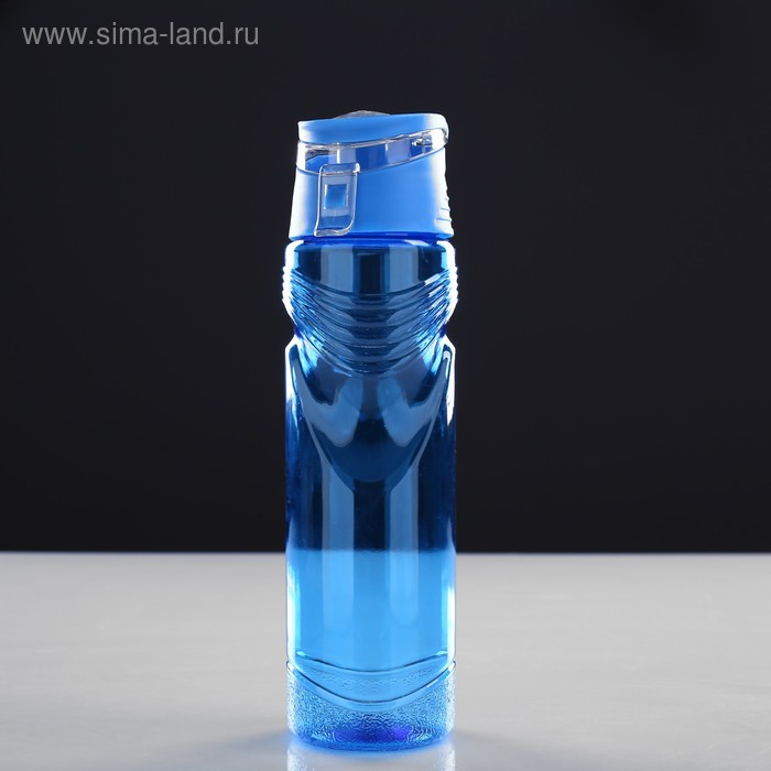 фото Бутылка для воды с поильником и откидной крышкой, 800 мл, спортивная, микс, 7х26 см