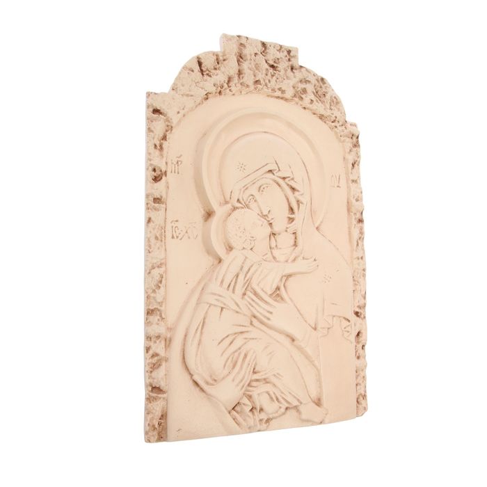 Панно "Икона Владимирской Божией матери ", состаренный 40х65см