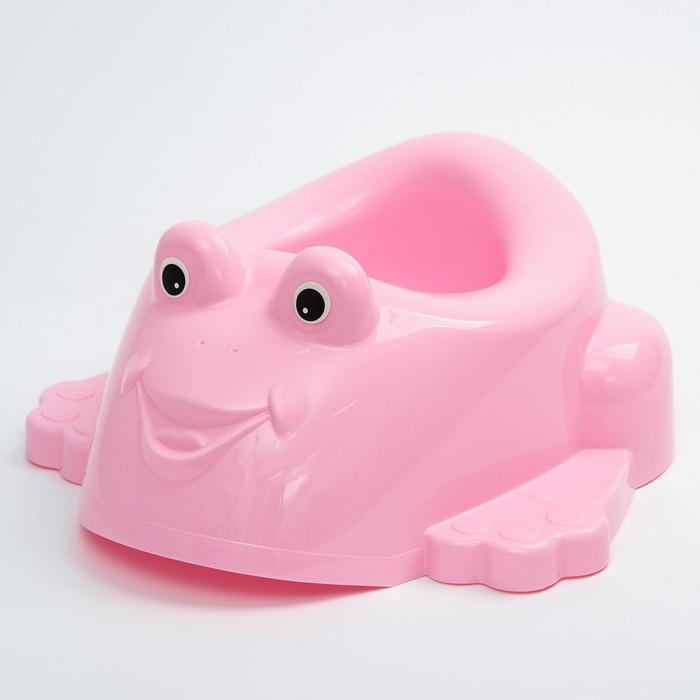 Детский горшок-игрушка «Лягушонок», цвет розовый