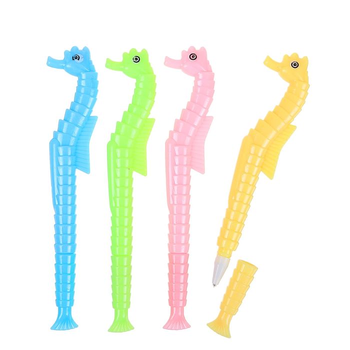 Ручка гелевая-прикол Морской конек МИКС