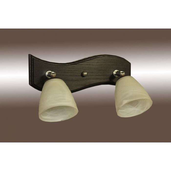 Бра деревянное "Аврора", ясень венге, 2 лампы