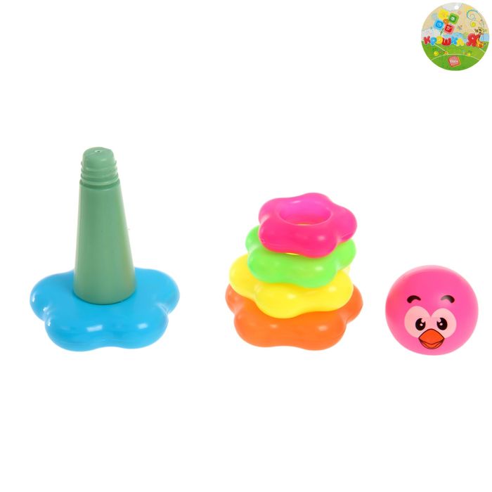 Пирамидка «Птичка», 5 колец