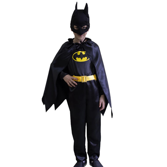 Карнавальный костюм "Бэтмен", комбинезон, маска, плащ рост 110 см