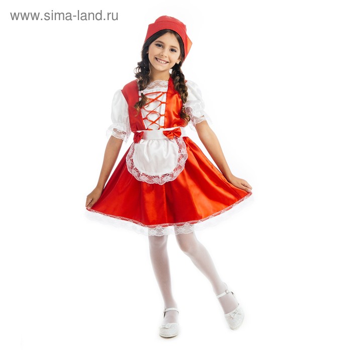 Карнавальный костюм «Красная шапочка», платье, шапочка, р. 28, рост 110 см