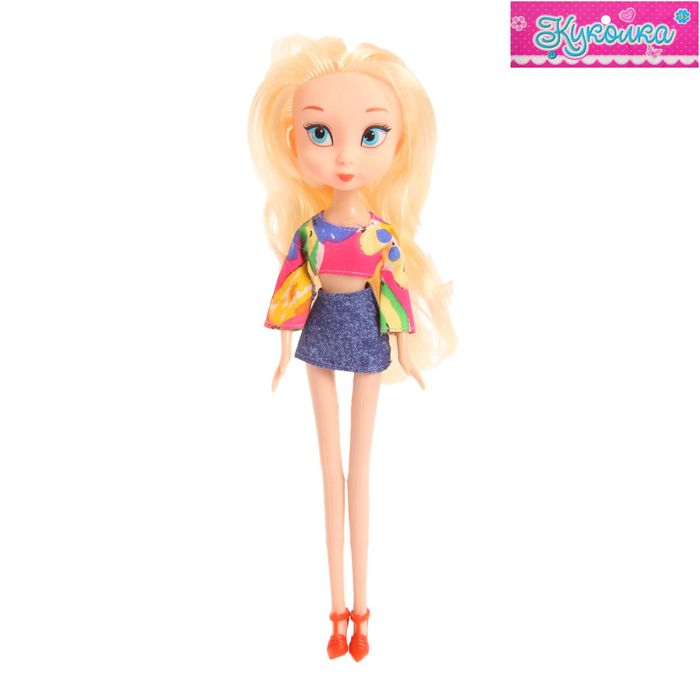 Кукла модная "Агата" в платье, МИКС