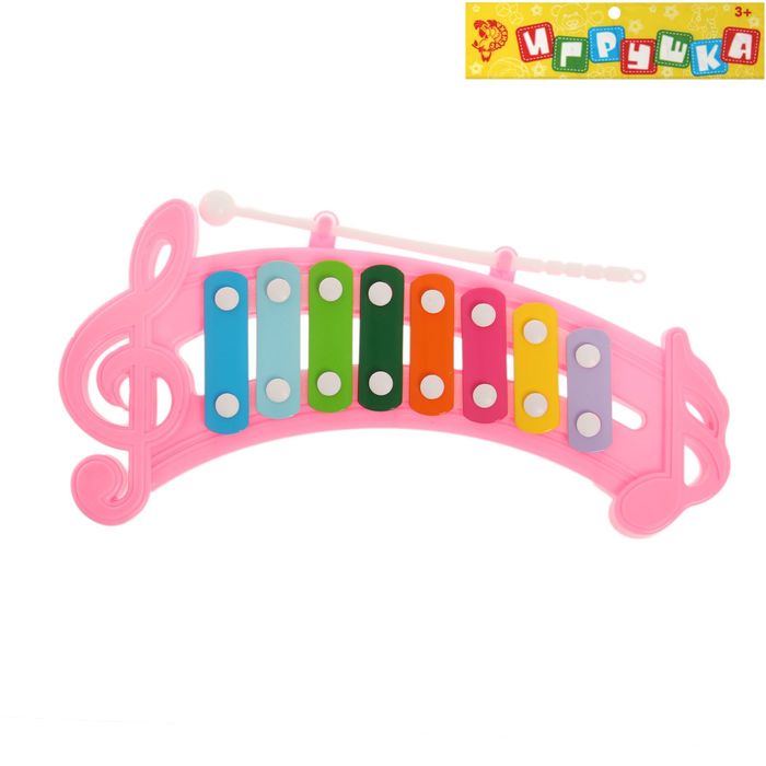 Игрушка музыкальная ксилофон "Нотки" цвет:МИКС