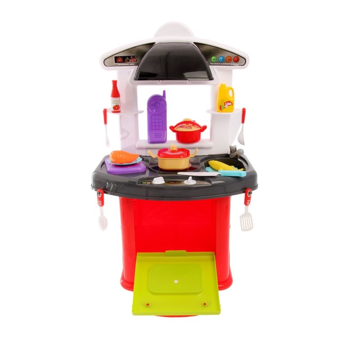 Игровой модуль кухня «Хозяюшка», 18 предметов, высота 64,5 см