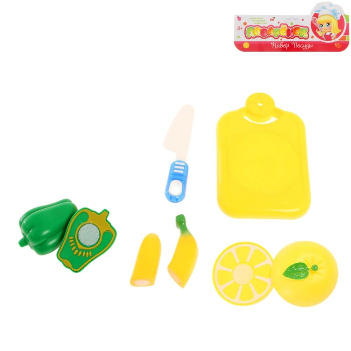 Набор продуктов для нарезки на липучках "Овощи/Фрукты", МИКС