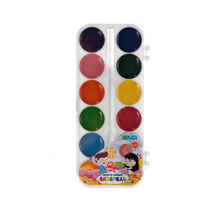 Акварель карамельная GASPAR, 12 цветов, в пластиковой коробке, без кисти