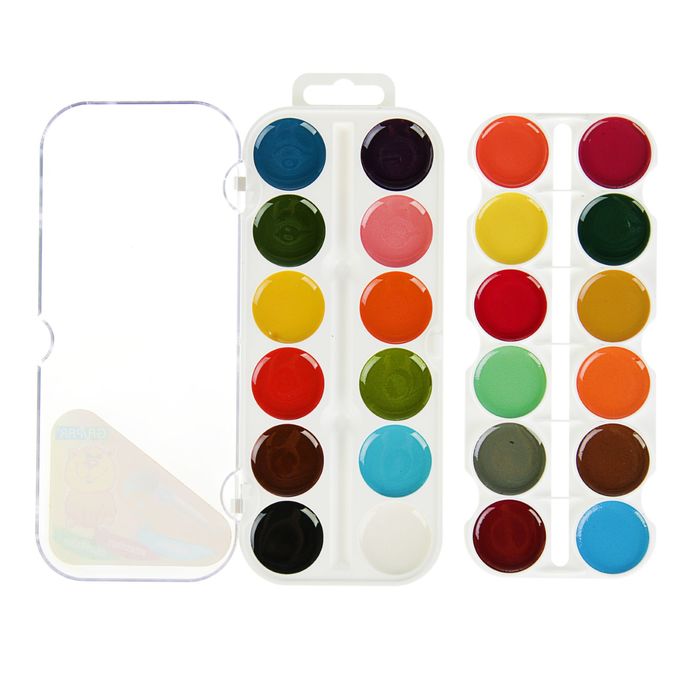 Акварель карамельная GASPAR, 24 цвета, в пластиковой коробке, без кисти