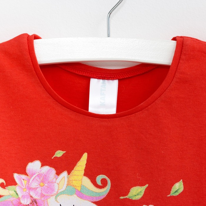 Туника KAFTAN "Пони", рост 110-116 (32), 5-6 лет, цвет алый