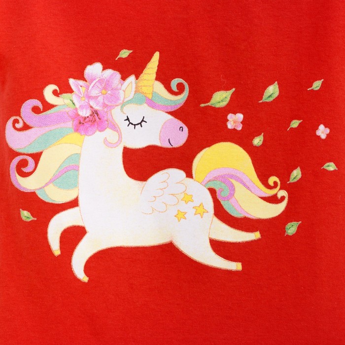 Туника KAFTAN "Пони", рост 110-116 (32), 5-6 лет, цвет алый