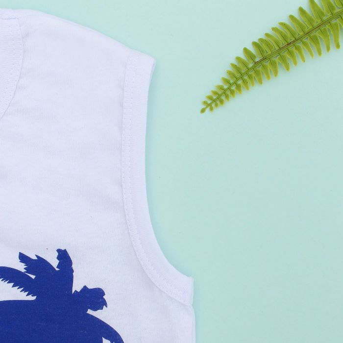 Футболка без рукавов KAFTAN "Путешествие", рост 98-104 см (30), 3-4 года, цвет белый