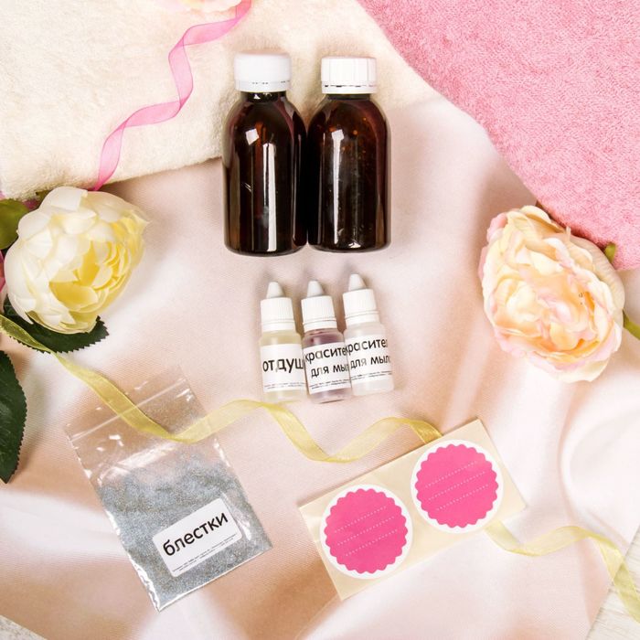 Набор для создания геля для душа с блёстками "Шоколадный пудинг"