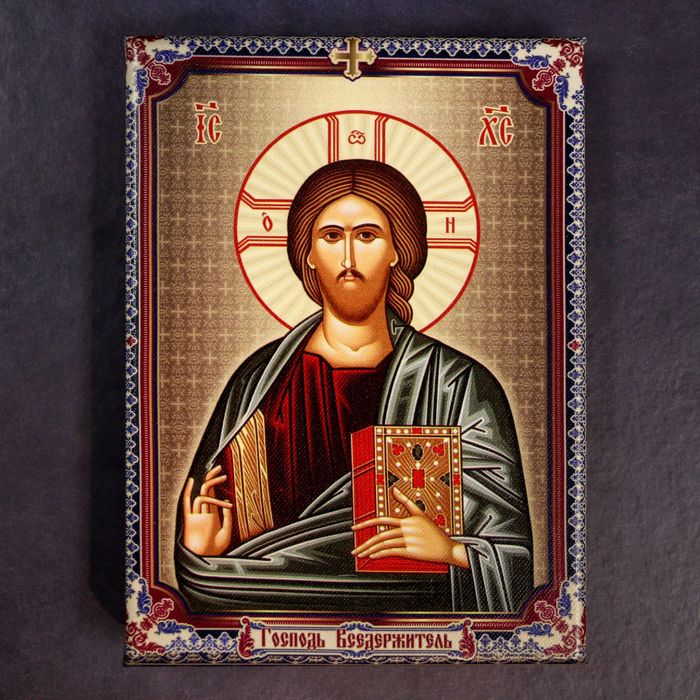 Икона-холст на подставке "Господь Вседержитель"