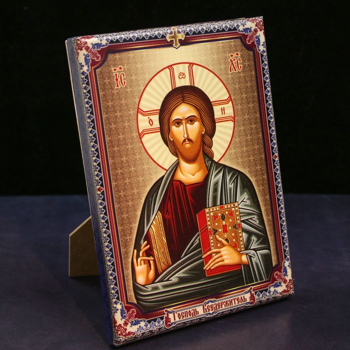 Икона-холст на подставке "Господь Вседержитель"