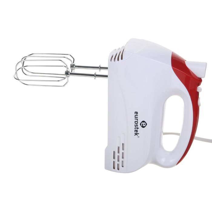 Миксер EuroStek EHM-356, 350 Вт, 5 скоростей, режим ТУРБО, 4 насадки