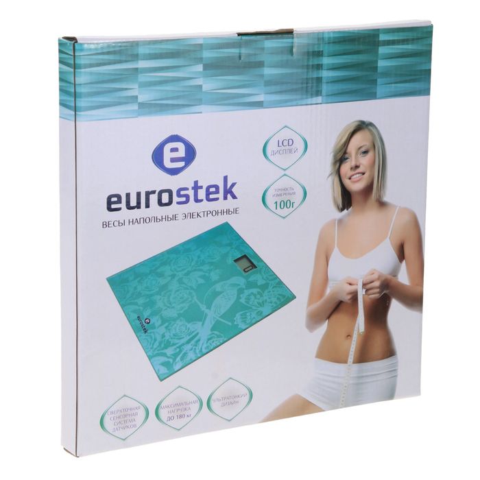Весы напольные EuroStek ЕВS-2601, электронные, до 180 кг, LCD-дисплей