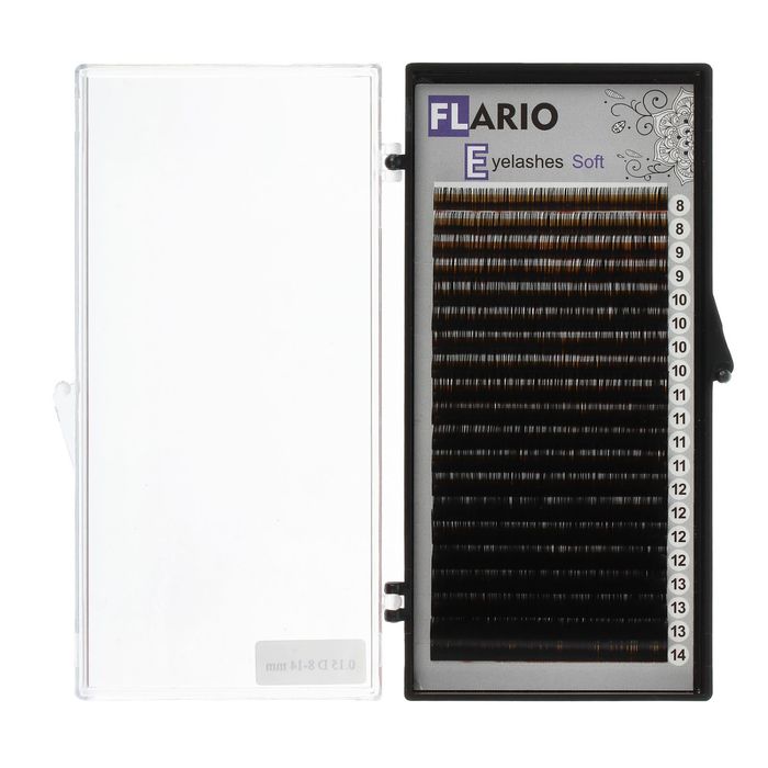 Ресницы для наращивания, 8-14мм, толщина 0,15мм, изгиб D