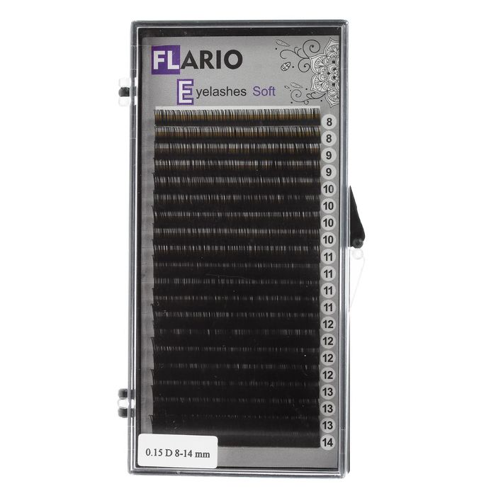 Ресницы для наращивания, 8-14мм, толщина 0,15мм, изгиб D