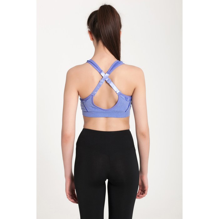 Топ женский спортивный 11140 цвет синий меланж, р-р 44-46 (M)