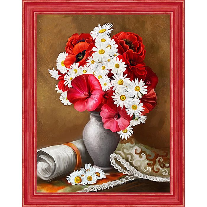 Картина стразами "Пылкие маки"