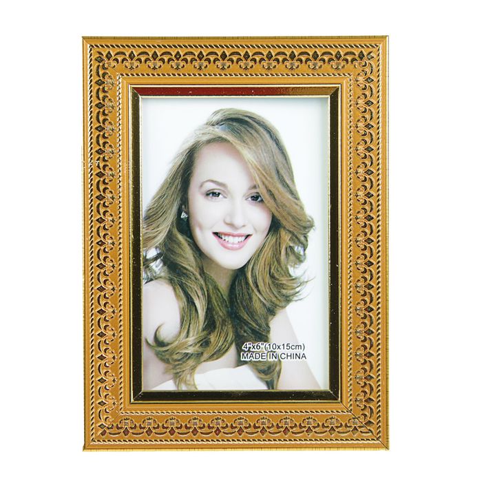Фоторамка пластик 10х15 см "Золотой цветник" 19х14 см