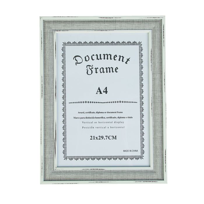 Фоторамка пластик формат А4 "Сепия с белыми вставками" 35,5х26,5 см