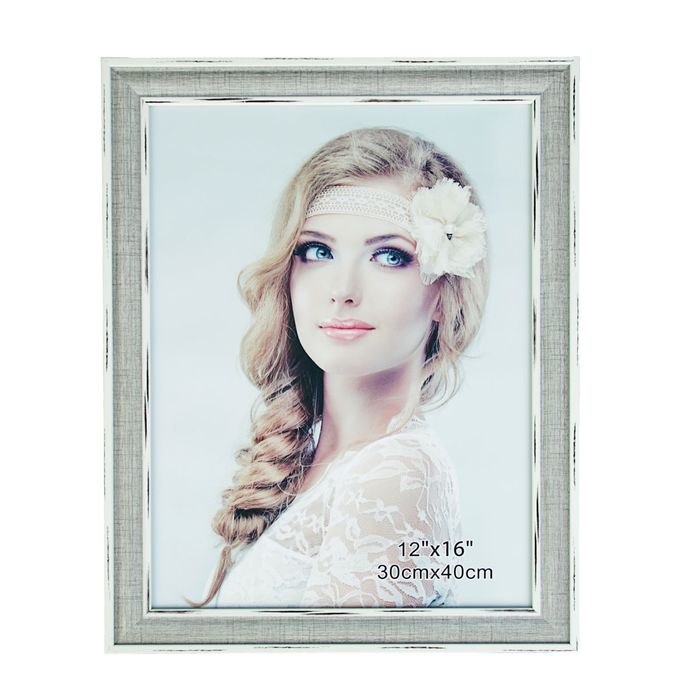Фоторамка пластик формат 30х40 см "Сепия с белыми вставками" 45,5х35,5 см