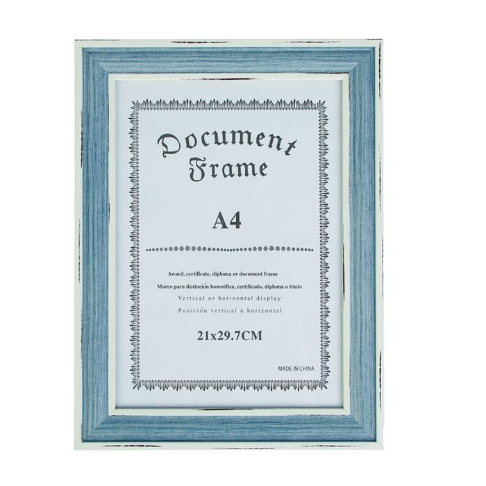 Фоторамка пластик формат А4 "Джинса с белыми вставками" 35,5х26,5 см