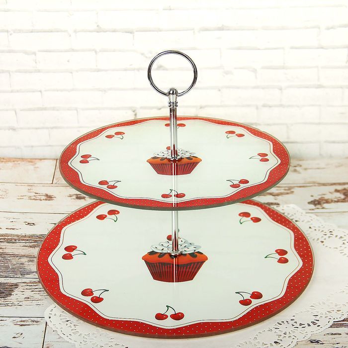 Блюдо 2х ярусное "Тортик"