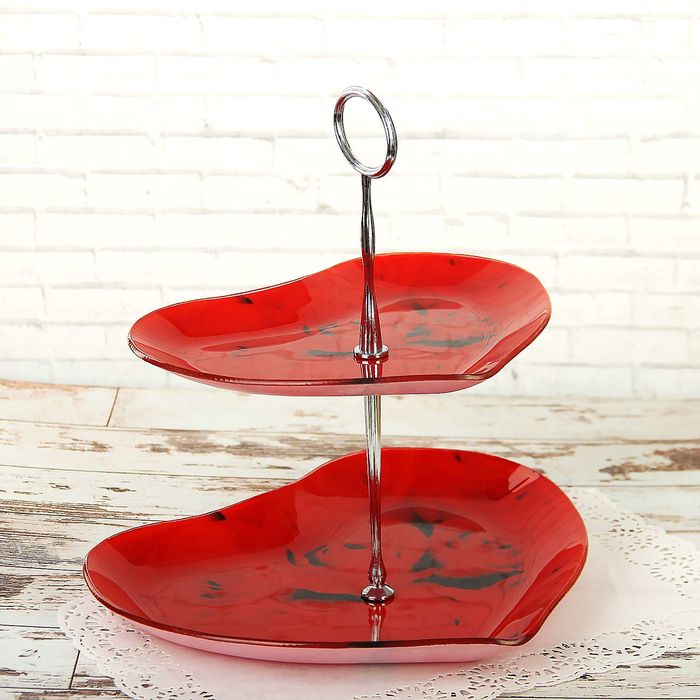 Блюдо 2 яруса "Розарий"