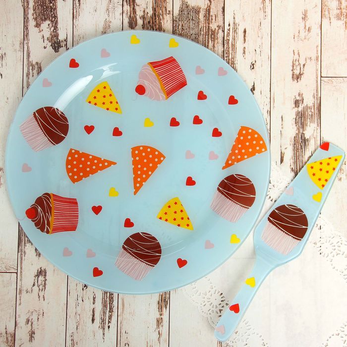 Тортовница с лопаткой d=30 см"Праздник"