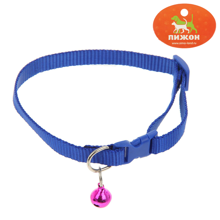 Ошейник с фастексом, 39 х 1 см, нейлон, микс цветов