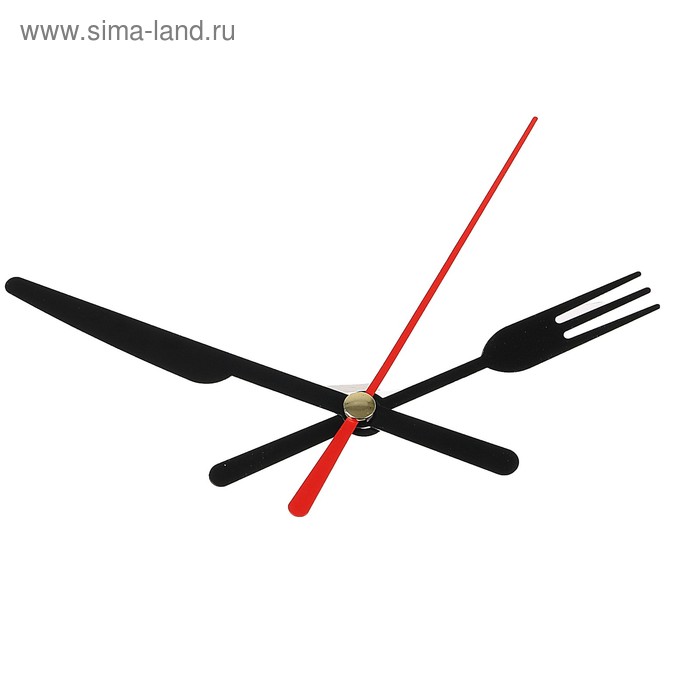 Комплект из 3-х стрелок для часов черные вилка нож 58/72 (671) (фасовка 100 наборов)