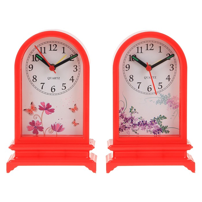 Будильник детский «Ретро», красный, 15х9.5х4.5 см