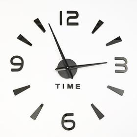 Часы-наклейка DIY 'Кавалье', d-120 см, черные Ош