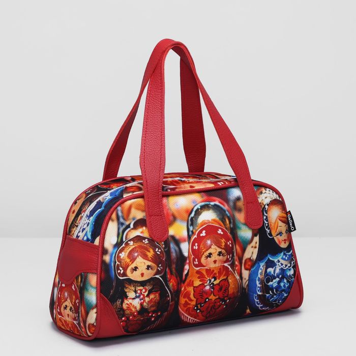 Сумка женская на молнии, 1 отдел, разноцветная