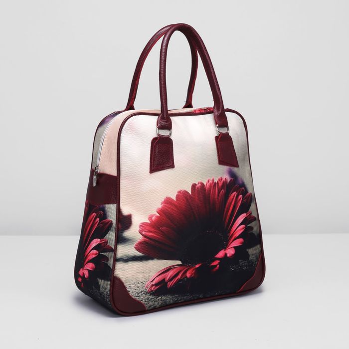 Сумка женская на молнии, 1 отдел, цвет белый